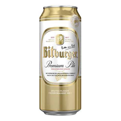 Cerveza Bitburger Lata 500 Ml. Alemania