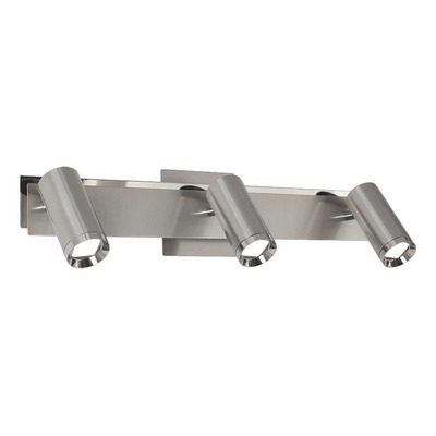 Aplique 3 Luces Nachos Led 20w Acero Cabezal Movil 20303 Rd Acero
