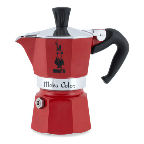 Cafetera Italiana Bialetti Express Moka 6 Pocillos Roja