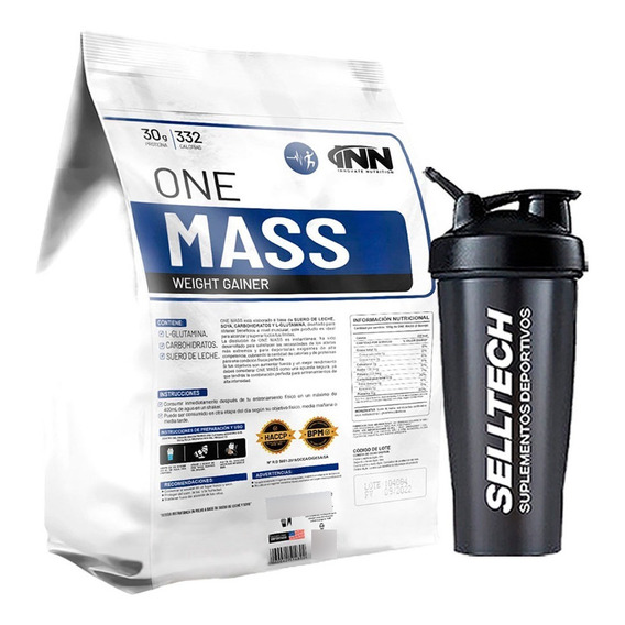 Ganador De Peso Inn One Mass 3kg Chocolate + Shaker