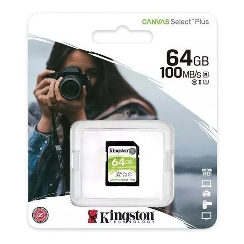 Tarjeta de memoria Kingston SDS2-64GB  Canvas Select Plus 64GB