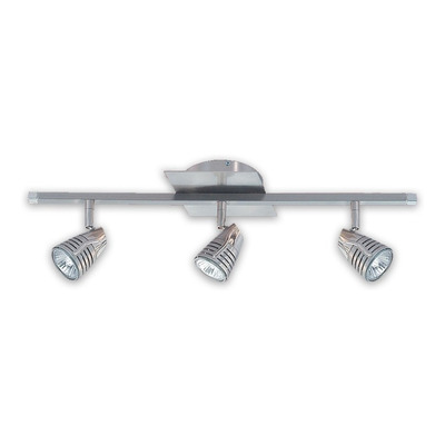 Plafon 4 Luces Doble Cobra Acero Apto Led Moderno Luz Desing