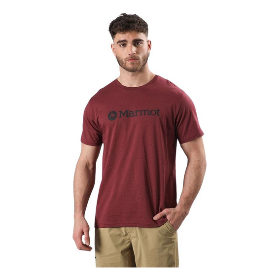 Polera Hombre Marmot Logo Tee Morado