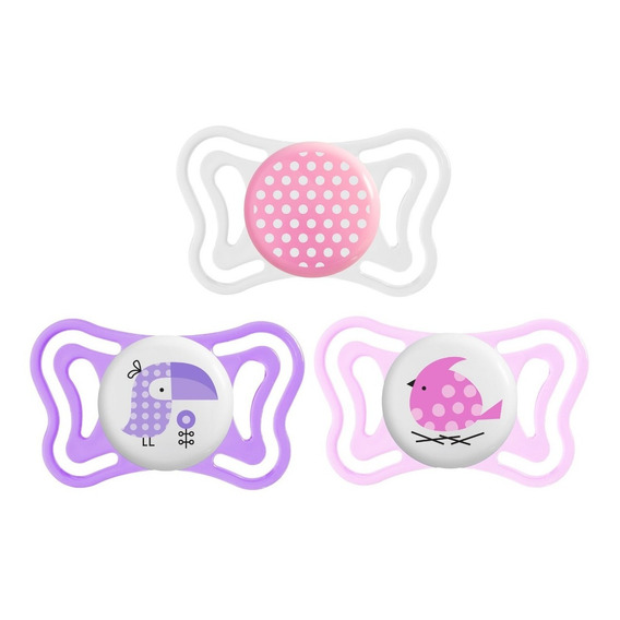Pack X 2 Chupetes Chicco Physio Light Colores Luminoso Bebe