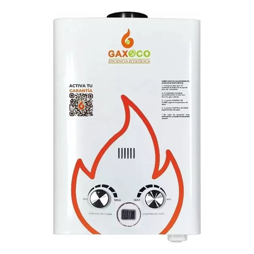 Calentador de agua Gas LP Gaxeco ECO-6000 con Pantalla