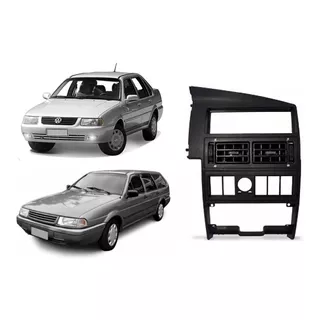 Moldura Painel Central Radio Santana Quantum 1999 A 2006 Completa Para Espelho Retrovisor Elétrico  