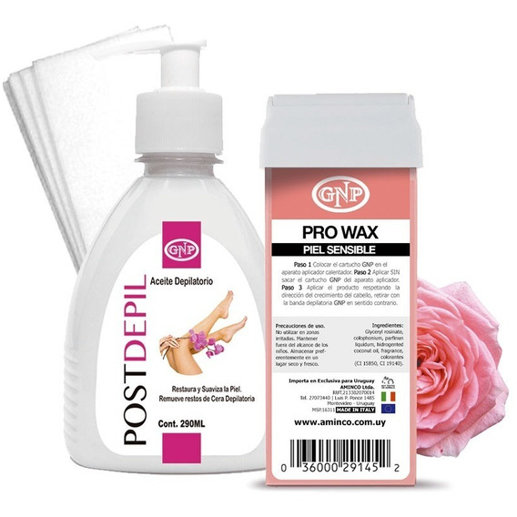 Cartucho Rollon Rosa Y Aceite Depilatorio 290ml Gnp + 25 Ban