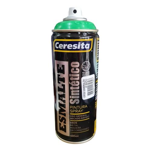 Spray Aerosol Ceresita Esm. Sintético Secado Rápido 440 C.c. Color Verde Esmeralda