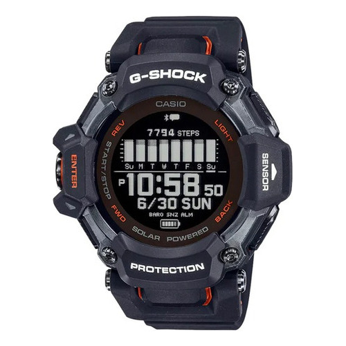 Reloj Casio G-shock Gbd-h2000-1adr Malla Negra Smartwatch Color de la malla Negro Color del bisel Negro Color del fondo Negro