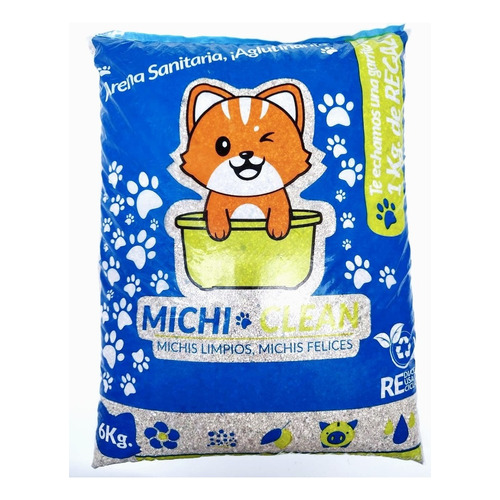 Michi Clean Arena Súper Premium Para Gato 24 Kg x 24kg de peso neto  y 6kg de peso por unidad