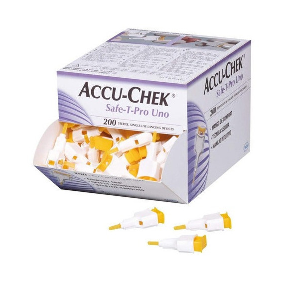 Lancetas Accu-chek® Safe-t-pro Uno 200 Unidades. Medición