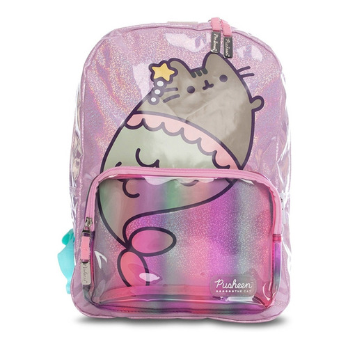 Mochila De Gatito Sirena Pusheen Color Rosa