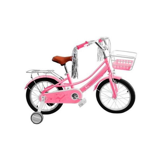 Bicicleta Infantil Para Niña Rodada 16 Con Ruedas Auxiliares