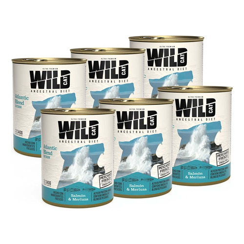 Wild Cat Kitten Salmon & Merluza X 340 Gr Pack X 6 Unid