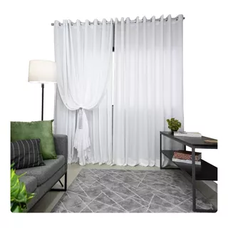 Cortina Gaze De Linho E Forro Sala/quarto Glm 4.0 M X 2.6 M