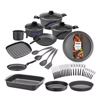 Set Juego De Cocina Tramontina Teflon Antiadherente 39 Unid