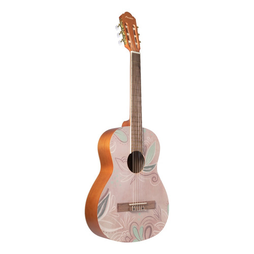 Guitarra Criolla 3/4 Bamboo Gc36 Belle + Funda Color Naranja Material Del Diapasón Nogal Orientación De La Mano Diestro