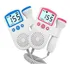 Audífono cardíaco para bebés, monitor de sonar Doppler fetal, color rosa