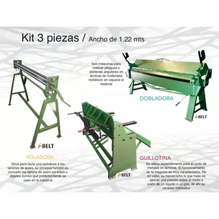 Kit, De Roladora, Guillotina, Dobladora Marca I-belt