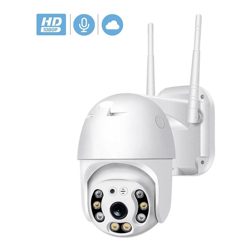 Cámara De Seguridad De 1080p 2mp Wifi Para Exteriores Color Blanco