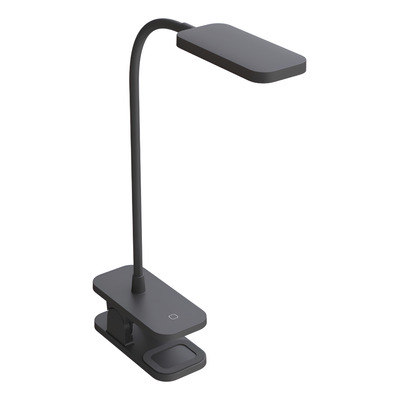 Lampara De Escritorio Led Maura Negra Con Pinza Tl100n Mks