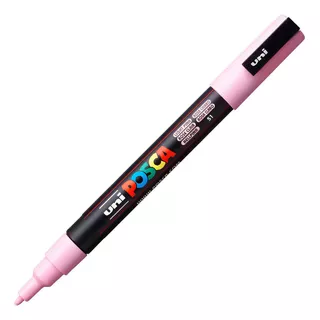 Caneta Posca Uniball Pc-3m Ponta 0.9-1.3mm Rosa Claro