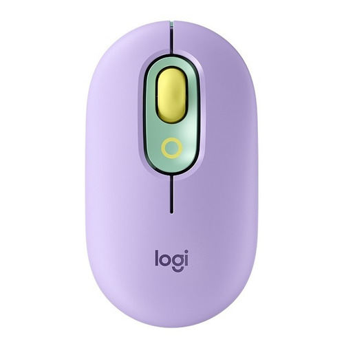 Mouse Logitech Pop Bluetooth Botón Emojis - Lila Verde