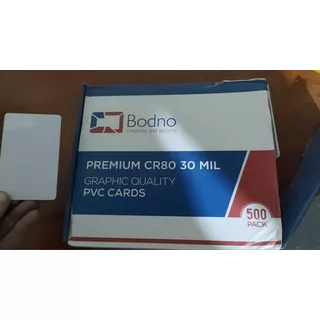 Tarjeta Pvc Carnet Cr80 30mil Bodno (paq 100 Und)