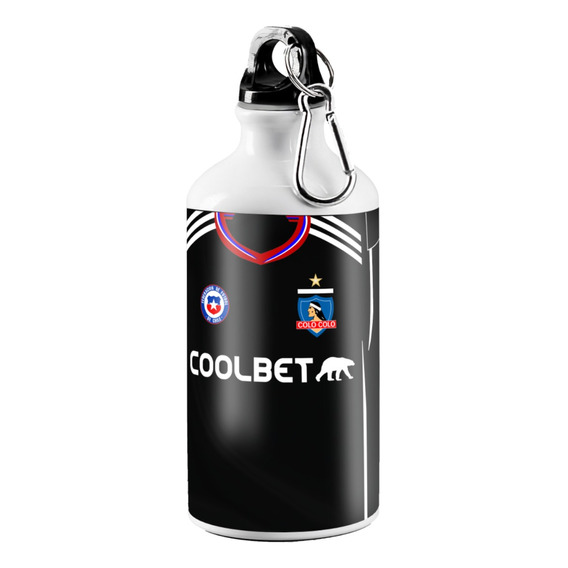 Colo Colo Botella De Aluminio - Personalizado - Nombre Y Núm