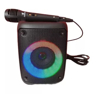 Caixinha De Som Bluetooth Potente Com Microfone Karaoke