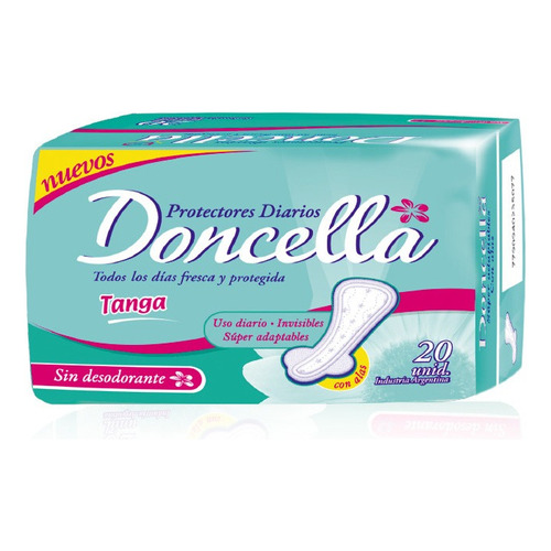 Doncella Protector Tanga C/alas S/perf X 20