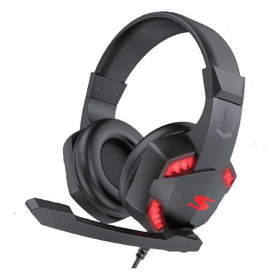 Auricular Gamer Pc Con Micrófono Y Luz Led  Senon Sh32 