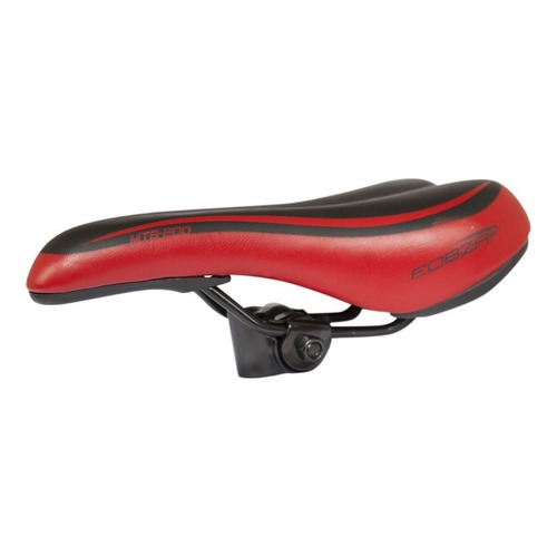 Asiento Bicicleta Montaña Mtb-200 Negro/rojo Broche Forza