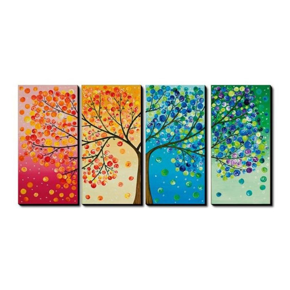 Cuadro Arbol Y Estaciones 120 Cm X 60 Cm