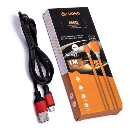 Cable Usb A Micro Usb V8 Carga Rapida Y Datos 1mt. Color Variado