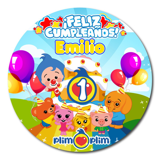 Lona Personalizable Plim Plim 2x2 Mtrs Decoracion Fiesta