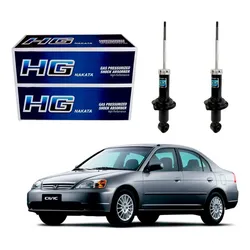  Par Amortecedor Traseiro Civic 1.7 2001 A 2003