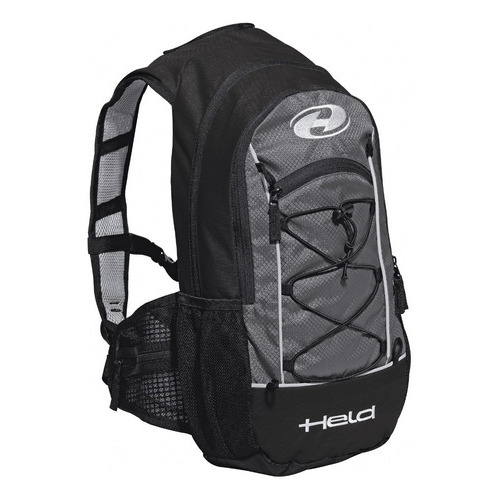 Mochila Moto Touring Held To Go 12 Lts Pvc Color Negro/Gris Diseño de la tela Liso