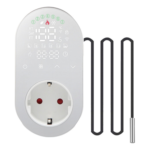 Enchufe Termostato Wifi Control Voz Tuya 16a