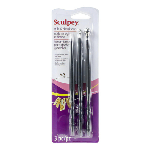 Polyform Sculpey Style And Detail Tools  3 Unidades  Negro  