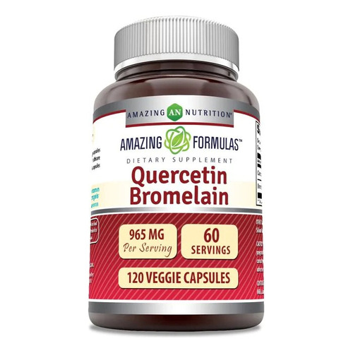 Amazing Formulas Quercetin Bromelain 965 Mg 120 Cápsulas Sabor Sin Sabor