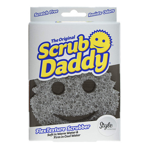 Scrub Daddy Smiling Scrubber, Gris - Esponja Multiusos Sin A