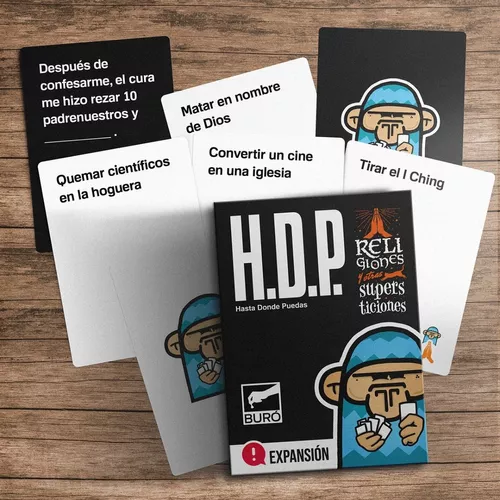 H.D.P (Hasta donde puedas) juego de cartas. Curiosite