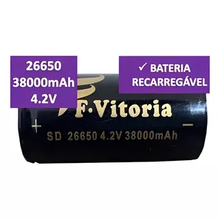 Kit 4 Baterias 26650 4,2v 38000mah Li-ion - Recarregável