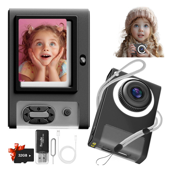 Cámara Digital Portátil 1080p 48mp Con Dual Cámara Para Niño