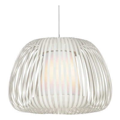Colgante Tambon L Blanco 60cm Con Difusor Apto Led E27