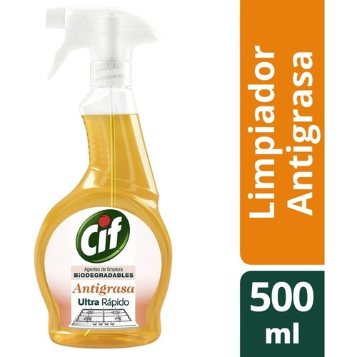 Limpiador Líquido Cif Antigrasa Biodegradable 500 Ml Gatillo