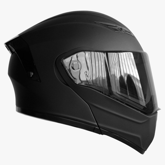 Casco Kov Abatible Nebula Negro Mate Lente Interno Dot