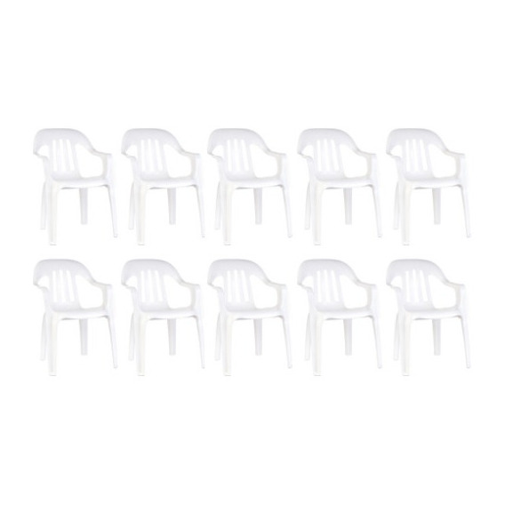 Sillon Pasadena Resistente Para Exterior X10 Gardenlife Color Blanco