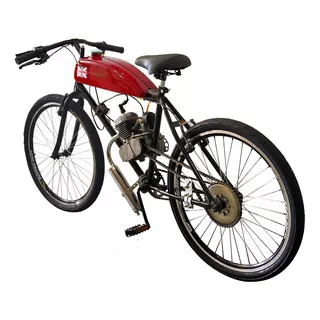 Bicicleta Motorizada Café Racer Sport Cor Vermelho Fire